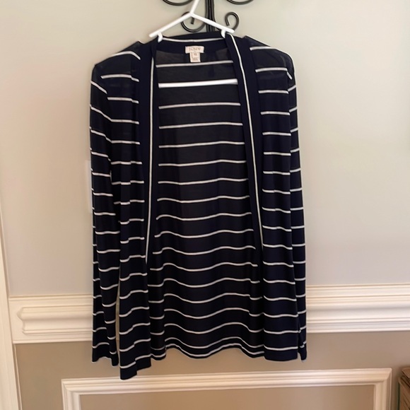 J.Crew size XS Navy and white lightweight wrap - Picture 1 of 5